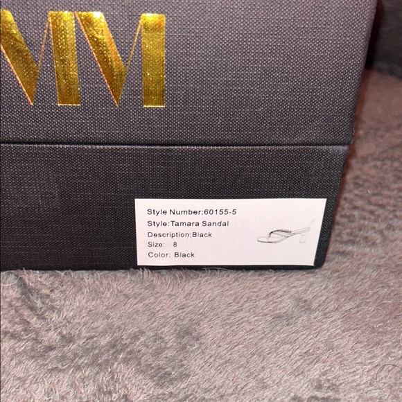 Elegant Black Tamara Sandal Heels - Picture 7 of 8